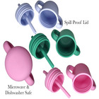Silicone Sippy Cup With Straw Lid For Toddlers Ages 1   Bpa Free  3 Pack  New