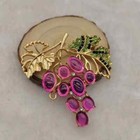 Women Retro Grape Brooch Retro Banquet Party Dress Suit Pin Corsage Accessories