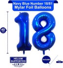 40 Inch Navy Blue 18 Balloon Giant Number 18th Birthday Anniversary Party Decor