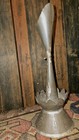  Antique Early Primitive Metal Tin Handmade Weighted Candleholder Old Repairs
