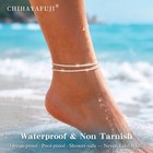 Chihayafuji 925 Sterling Silver Ankle Bracelets Silver Bracelet Women Jewelry