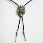 Initial Letter  m  Western Cowboy Rodeo Bolo Tie