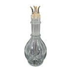 Vtg 4 Chamber Glass Decanter 12  Sectioned Liquor Barware Made In France