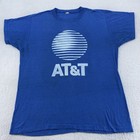 Vintage At t Shirt Mens Large Bell System Logo Tee Made Usa Screen Stars 80s