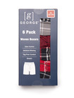 George Men s Moisture-wicking Stretch Woven Boxers  6-pack  Sizes S-2xl