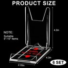 Memorywuu 6 Pack Acrylic Book Stand For Display Adjustable Clear Display Hold   