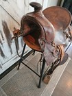 Vintage Western Leather Horse Saddle 14  Seat Trail Ranch Cowboy