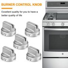 5pcs Wb03x24818 Stainless Steel Control Knob Kits Oem For Ge Gas Range Stove Usa