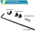 2-pack 18  Cane Bolt Gate Drop Rod Heavy Duty Steel Ground Latch Fence Gate