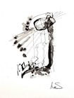 Original Abstract Expressionism 9x12 Pen   Ink Paper Handmade Signed Drawing 11