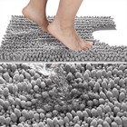 Yimobra Luxury Shaggy U-shaped Toilet Rug  Soft Comfortable Contour Mat For