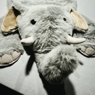 Plush Gray Elephant Faux Fur Area Rug Floor Mat Nursery Playroom Decor 3ft