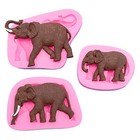 3 Pcs Animal Elephant Mommy Daddy Baby Family For One Size Random Color white