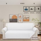 Reversible Sofa Covers Couch Cover Furniture Protector For Dogs Elastic Strap   