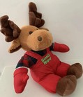 Dan Dee Collectors Choice Moose Plush Santa s Helper Christmas Vtg Holiday Toy