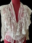 Antique Clothing- Circa  1900   Fine  Ethereal Tambour Lace Blouse