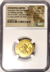 Gold Av Solidus Heraclius her  Constantine Byzantine Empire 613-641 Ad Ngc Ms