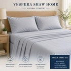 100  Cotton Queen Sheets 4-piece 18 Inch Deep Pocket Breathable Sheet Set