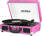 Victrola Vintage 3-speed Bluetooth Portable Suitcase Record Player With Built-in