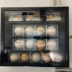 Baseball Display Case 20 Acrylic Cubes Box Black Wood Ball Holder Wall Cabinet