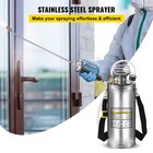 2 Gallon Stainless Steel Sprayer W 3  Hose Ground Clean And Sanitizin
