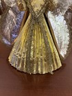 Vintage Mid Century Wax Face Angel German Tree Topper 10   