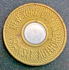 Vtg Nyc Subway Token Nycta Bullseye Design Good For One Fare New York City Ta