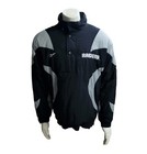 Read     Vintage Men s Reebok Pro Line Nfl Raiders Half Zip Puffer Jacket Size L