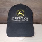 Brooks Tractor John Deere Adjustable Strapback Hat Cap Black