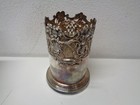 Vintage Antique Silver Plated Wine Bottle Holder Coaster Handles Hallmarked