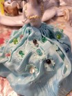 Antique Porcelain Half Doll  Pin Cushion