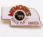 Memories 1999 Nwba North Platte Nebraska Lapel Pin Bowling Theme Vintage