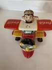 Betty Boop Coca Cola Airplane Biplane Ceramic Stacking Salt And Pepper New 2001