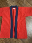 Japanese Pantria Sushi Chef Coat New Red Jacket Robe Apron Kimono Inside Pocket
