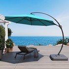 Lausaint Home 11ft 12ft Deluxe Large Cantilever Patio Umbrella With Base