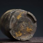 5 1  China Old Antique Qing Dynasty Bronze Gilt Pine Three Foot Incense Burner