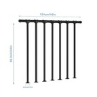 Metal Deck Porch Railing Kit With Balusters  Horizontal Railing Post For Balcony