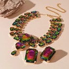 Rhinestone Ab Crystal Necklace Earrings Set Choker Party Prom For Women