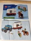 Lego City 60327 Horse Transporter  horse Rider   Instructions Only  2 Books