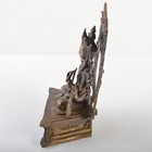 Buddhist Art Ancient Bronze Plating Tibetan Buddha Statue Figurine D R6744