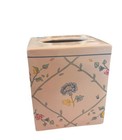 Vintage Bernarda Portugal Floral Kleenex Tissue Box Cover Ceramic Bathroom