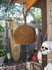 Rare Extra Large 14 Lbs Vintage Sisal Rope Buoy Float Tiki Nautical Decore