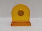 Baccarat Crystal Rock Table Clock Orange