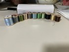 11 Vintage  Sewing Thread On Wooden Spools