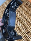 Brand New -half Moon Double Row Tambourine With Metal Jingle Rings