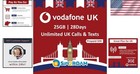 Unlock Seamless Communication In The Uk  Vodafone Sim With 25gb Data   Calls