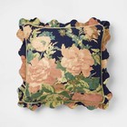 Square Floral Bloom With Scallop Flange Throw Pillow - Threshold Designed With