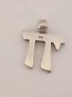Vintage Solid Sterling Silver  chai  Jewish Pendant Jewelry