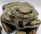Vtg 70s Mcm Arnels Xl Ceramic Toad Garden Statue Lawn Decor Frog 14  Ornament