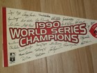 Vintage Pennant Felt  1990  Cincinnati Reds World  Champions  30x 12  Nice Names